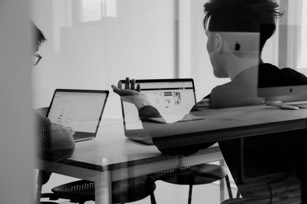 Analytics dashboard on a laptop